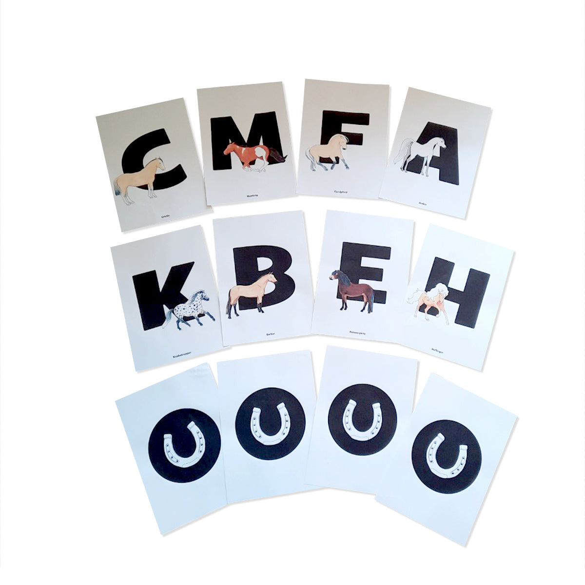 Bahnbuchstaben: Pferderassen