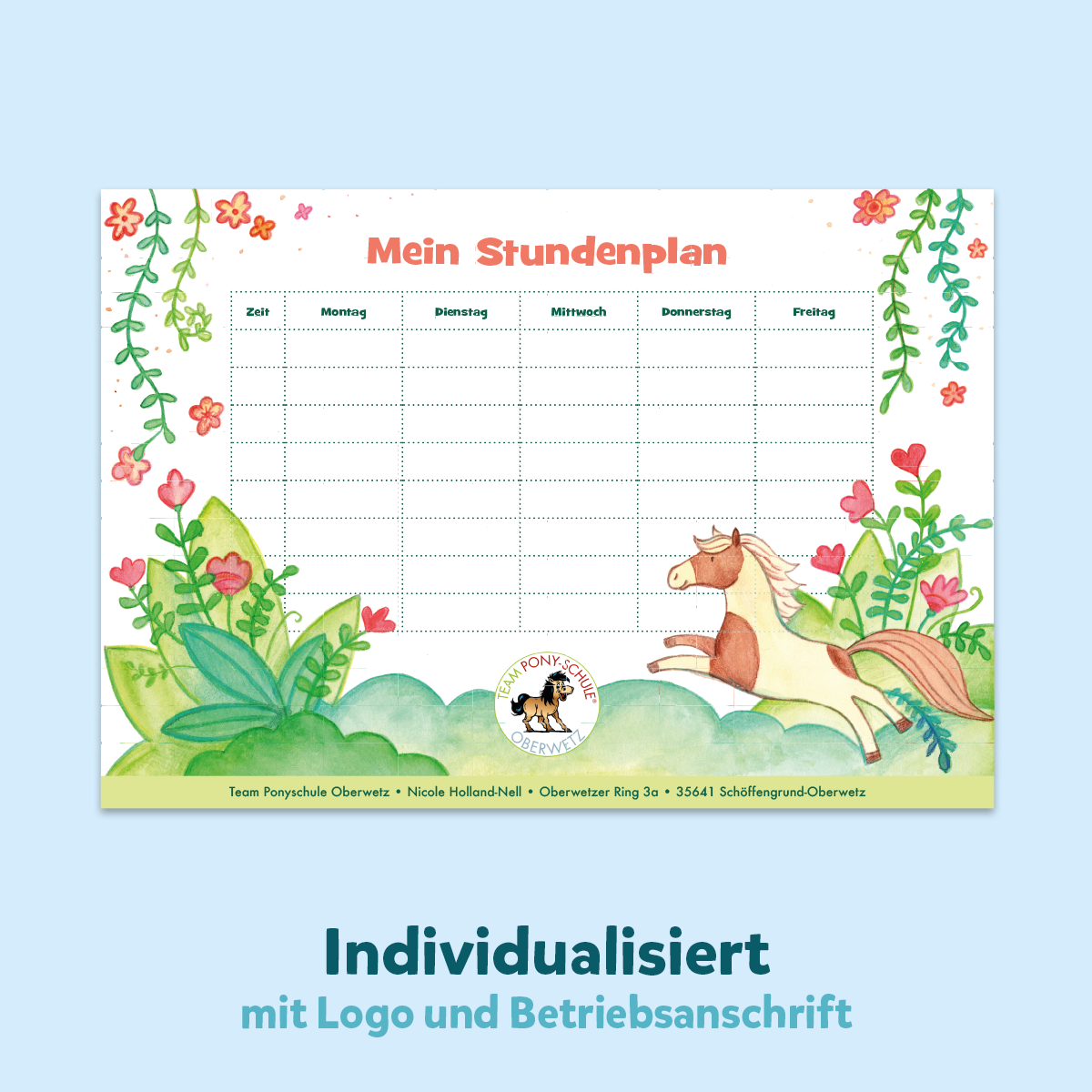 Falabellas Stundenplan (Tolle Werbemöglichkeit)
