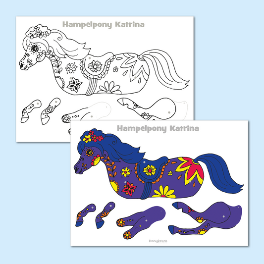 Bastelbogen: Hampelpony Katrina