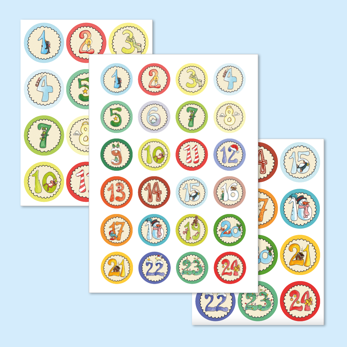 Adventskalender - Zahlen