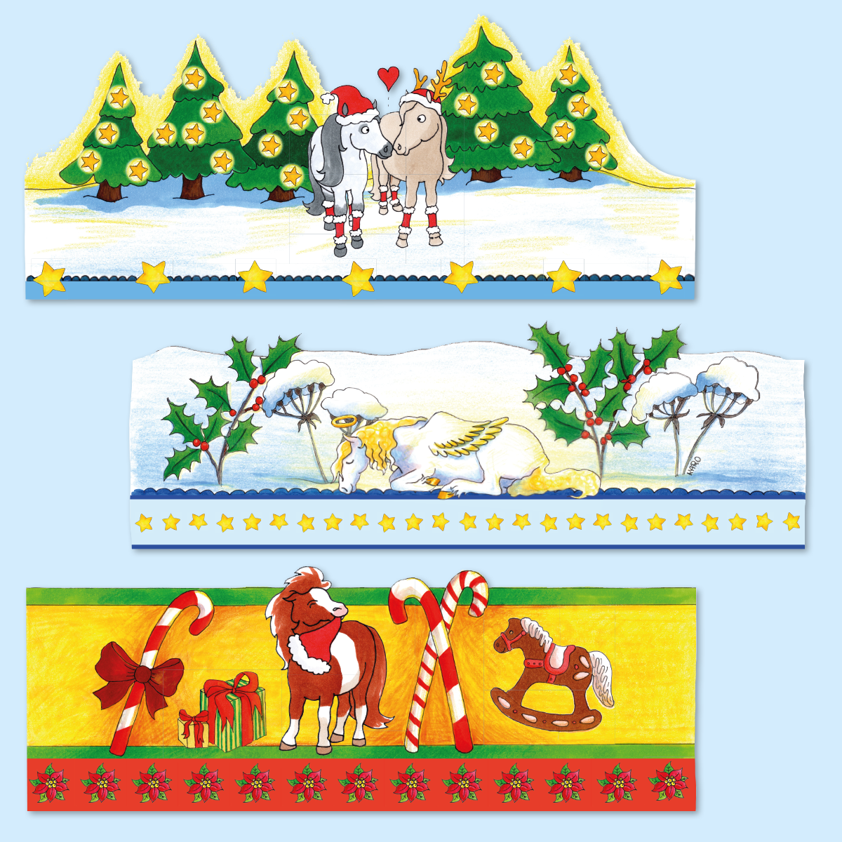 Bastelbogen: Weihnachtslichter